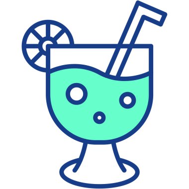 Kokteyl. Web simgesi basit illüstrasyon