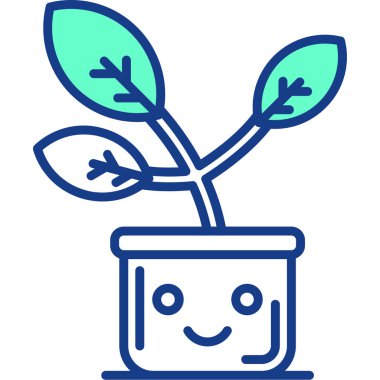 Bitki. Web simgesi basit illüstrasyon