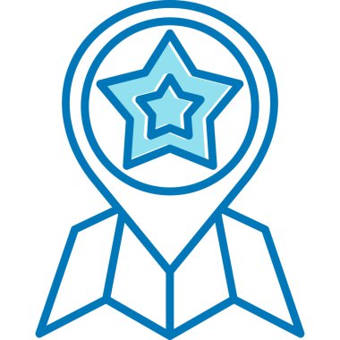 Rozet. Web simgesi basit illüstrasyon