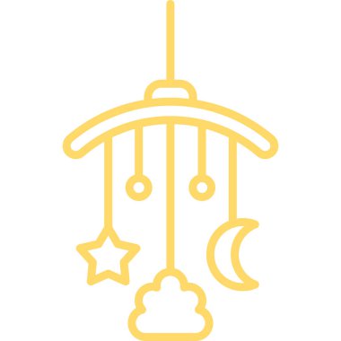 Yılbaşı dekorasyon vektör çizgisi simgesi dekoru