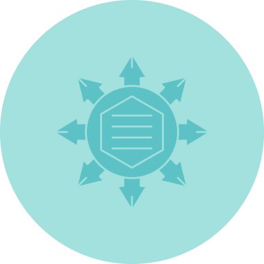 Bir pusula simgesinin vektör illüstrasyonu