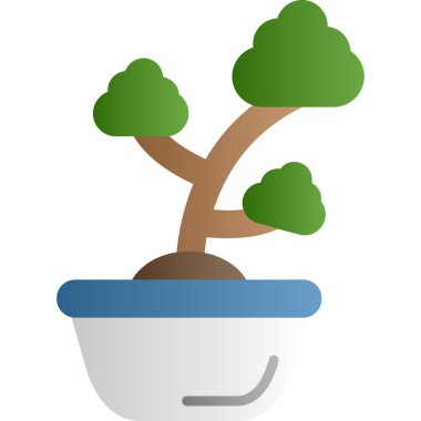 Ot vektör illüstrasyon dizaynlı ağaç bitkisi