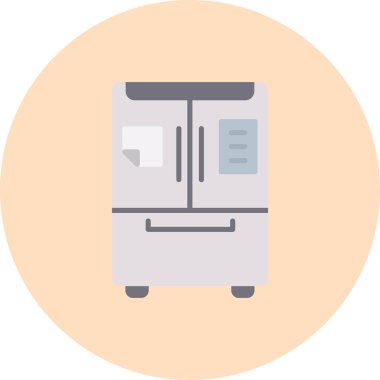 Buzdolabı. Web simgesi basit illüstrasyon
