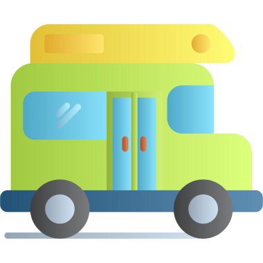 Karavan web simgesi, vektör illüstrasyonu