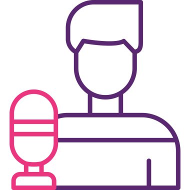 vektör mikrofon simgesi, vektör illüstrasyonu