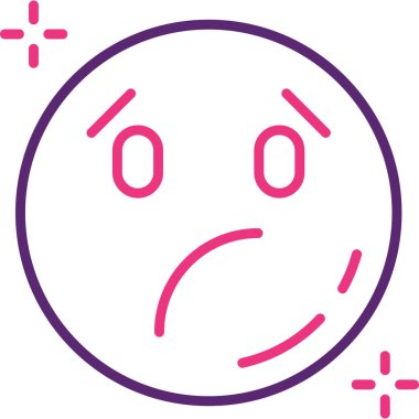 sad face icon. vector illustration