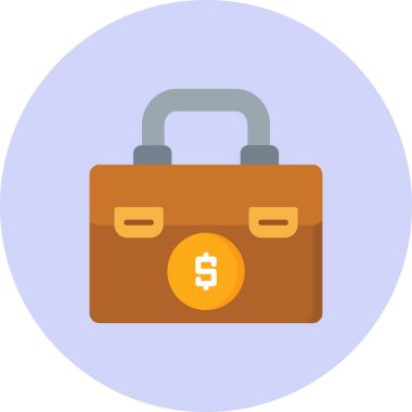 Çanta. Web simgesi basit illüstrasyon