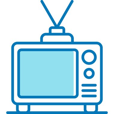 TV simgesi vektör illüstrasyonu