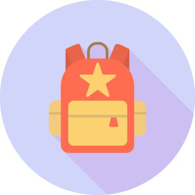 Sırt çantası. Web simgesi basit illüstrasyon