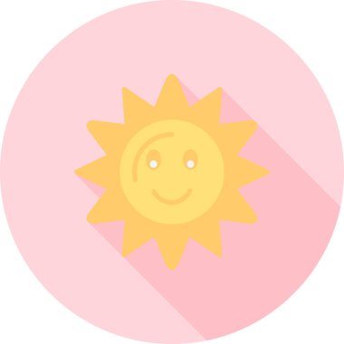 Güneş ışığının basit simgesi