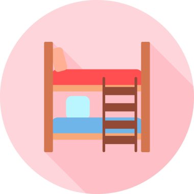 yatak ikonu vektör illüstrasyonu