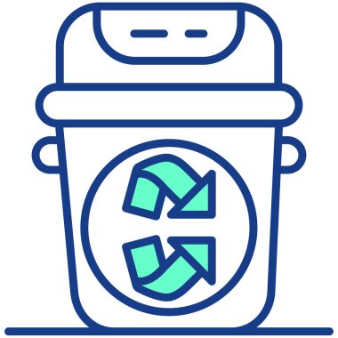 Çöp kutusu modern simgesi, vektör illüstrasyonu