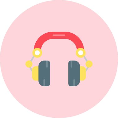 Kulaklık. Web simgesi basit illüstrasyon