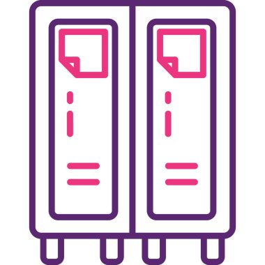 Buzdolabı. Web simgesi basit illüstrasyon