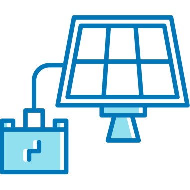 Güneş paneli. Basit resimleme