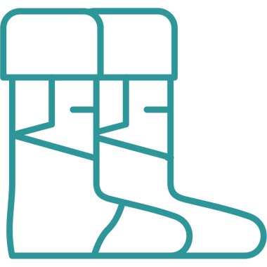 Kışlık bot ikonu. Web için bot vektör simgelerinin özet çizimi