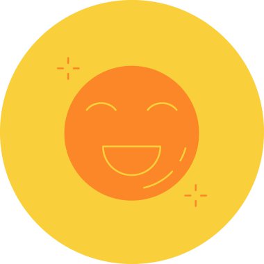 Mutlu duygu simgeleri simgesi düz stil