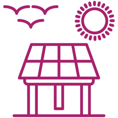 Çiftlik. Web simgesi basit illüstrasyon