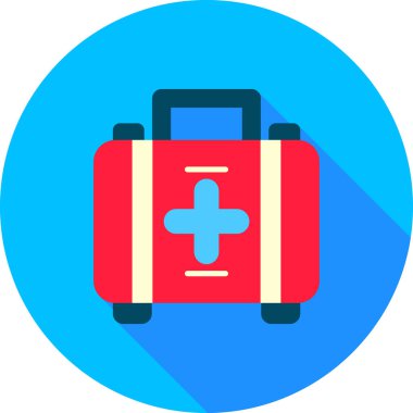 Düz biçimli ilk yardım çantası simgesi