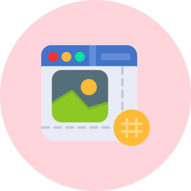 Web simgesi, vektör illüstrasyonu