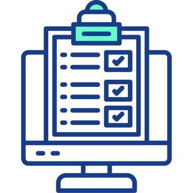 Kontrol listesi. Web simgesi basit illüstrasyon