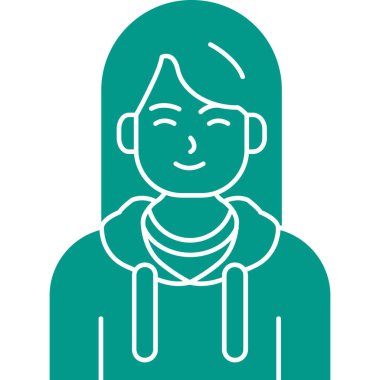 Doktor kadın avatar karakter vektör çizimi tasarımı