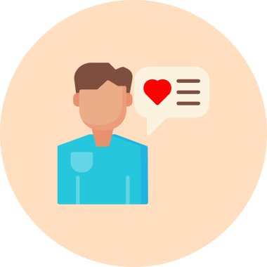 Adamım. Web simgesi basit illüstrasyon