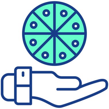 Pizza simgesinin vektör illüstrasyonu