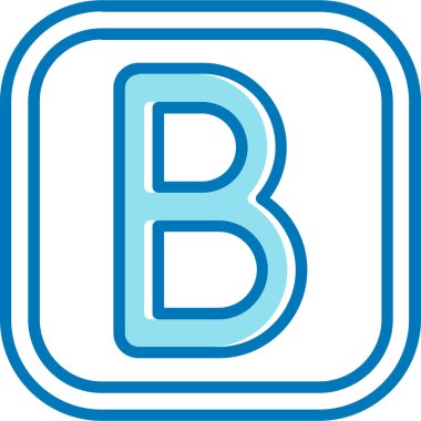 b 'nin vektör illüstrasyonu