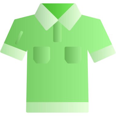 Gömlek simgesi ve vektör illüstrasyonu beyaz arkaplanda izole edildi