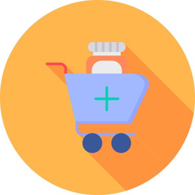 Alışveriş arabası vektör simgesi