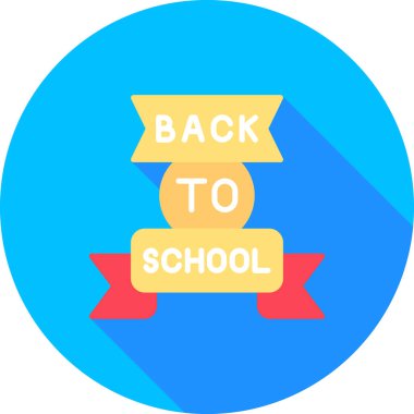 Düz biçimli okul vektör simgesine