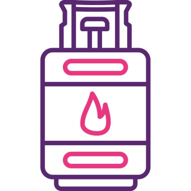 Ateş ikonu. Web için yanan söndürücü simgelerinin basit bir gösterimi