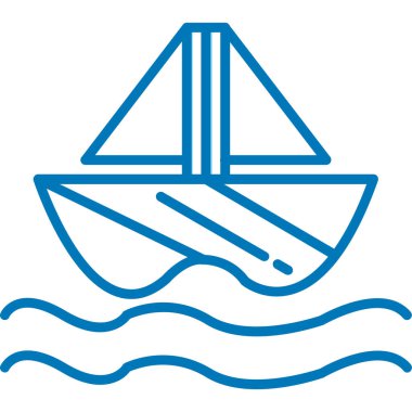 tekne simgesi, basit illüstrasyon.