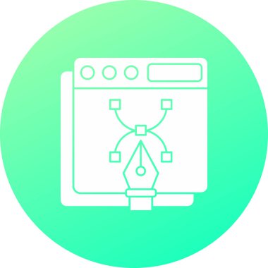 Modern gaz soba simgesinin vektör illüstrasyonu