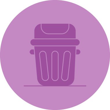 Çöp kutusu simgesi. Web için basit çöp kutusu vektör simgesi çizimi