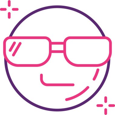 gözlük simgesi, vektör illüstrasyonu