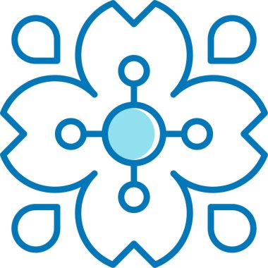 Çiçek. Web simgesi basit illüstrasyon