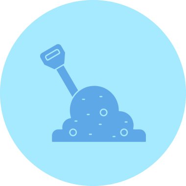 Bir kürek simgesinin vektör çizimi