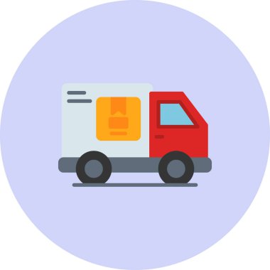 Teslimat Van renkli vektör simgesi