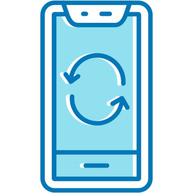 Akıllı telefon simgesinin vektör illüstrasyonu