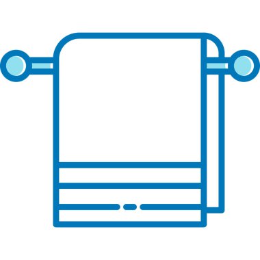 Mavi ve beyaz bir ikonun vektör illüstrasyonu