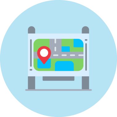 konum vektör simgesi modern basit illüstrasyon