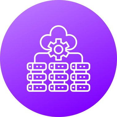 İş ve teknoloji simgesinin vektör illüstrasyonu