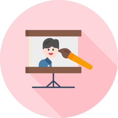 sanatçı düz vektör simgesi