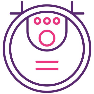 Bir robot simgesinin vektör illüstrasyonu