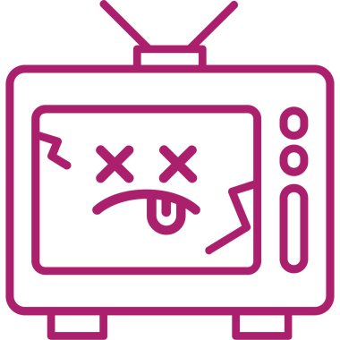 televizyon simgesi vektör illüstrasyonu