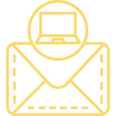 zarf e- posta simgesi vektör illüstrasyonu