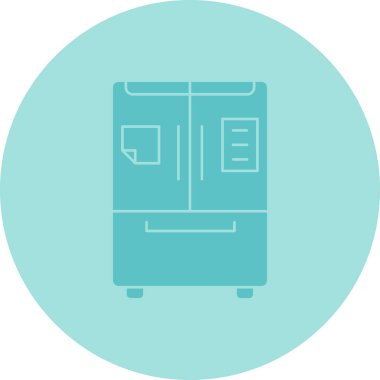 Buzdolabı simgesinin vektör illüstrasyonu