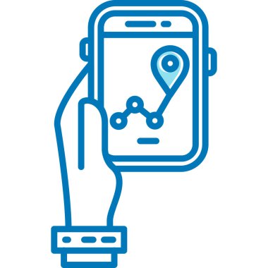 Harita işaretleyici konumu gps simgesi ana hat biçiminde